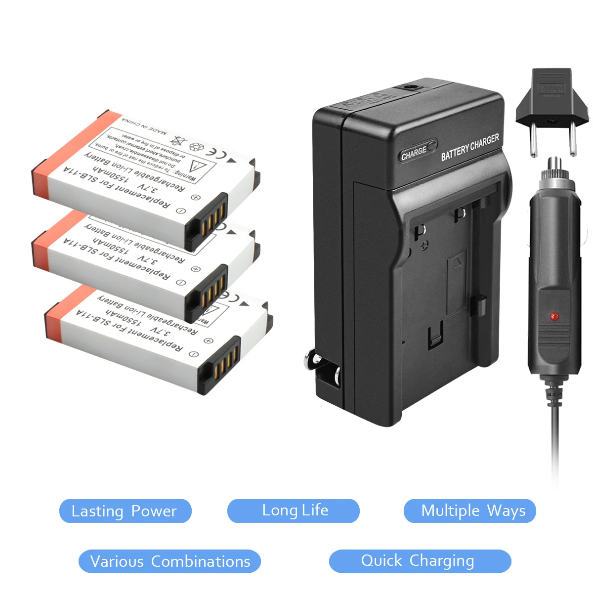 3X3 7 V 1550 mAh Li Ion SLB 11A Батарея + зарядное устройство Автомобильное для samsung WB1000 WB5000 CL65