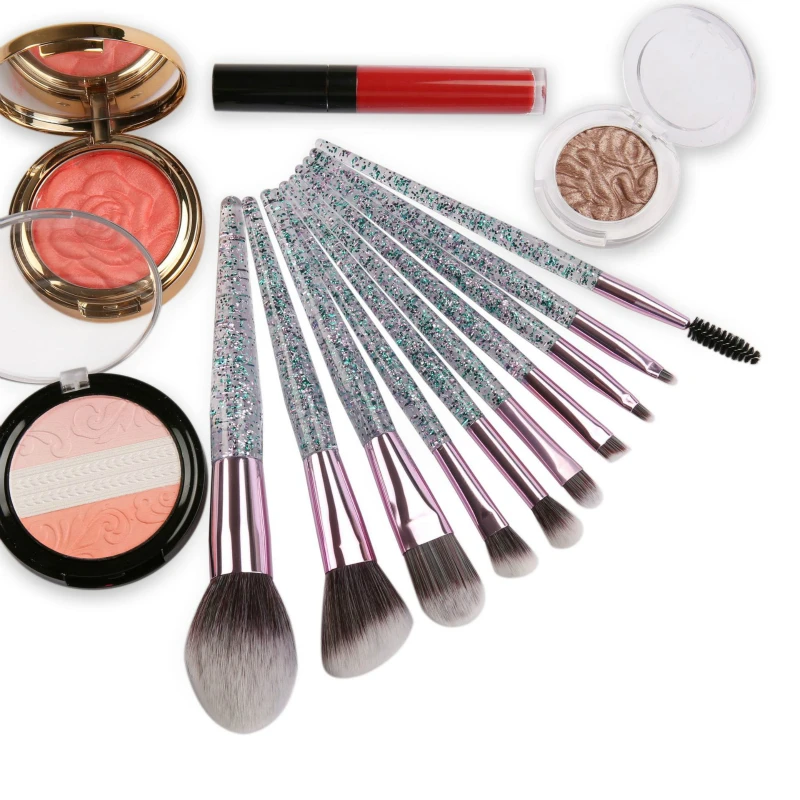 Professional 10pcs Diamond Crystal Makeup Brushes Set 10 Pieces Make Up Brushes Foundation Eyeshadow Blending Cosmetic brush
Professional 10pcs Diamond Crystal Makeup Brushes Set 10 Pieces Make Up Brushes Foundation Eyeshadow Blending Cosmetic brush