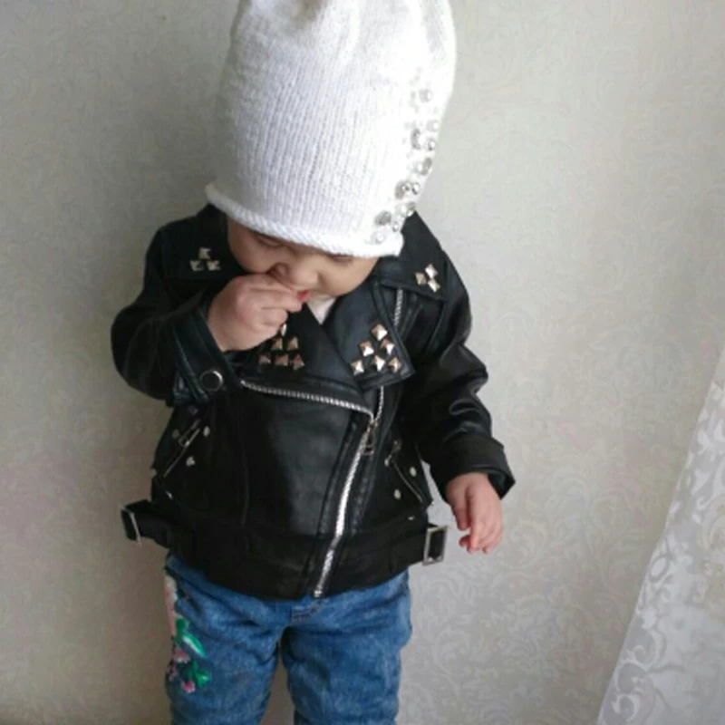 girls leather jacket PU jacket for children 2-7 year old fashion leather, motorcycle Cool wild rivets Metal rock england outwear
girls leather jacket PU jacket for children 2-7 year old fashion leather, motorcycle Cool wild rivets Metal rock england outwear