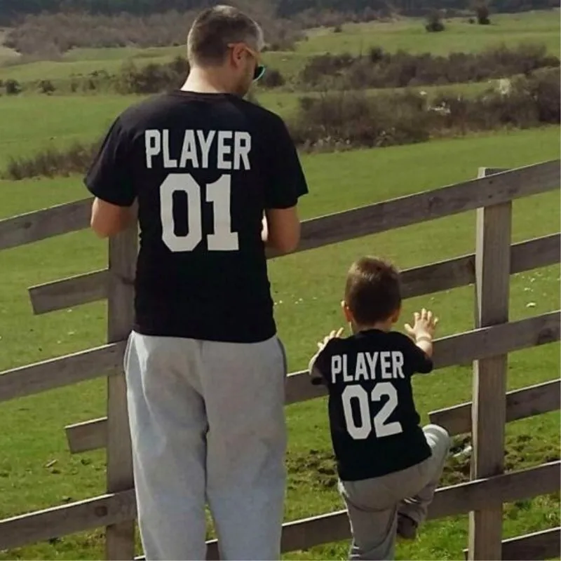 Father and Son T-shirt for Parent-child Kids Outfits T-shirt PLAYER Fast Selling Wholesale Daddys Girls Summer Clothing Sets
Father and Son T-shirt for Parent-child Kids Outfits T-shirt PLAYER Fast Selling Wholesale Daddys Girls Summer Clothing Sets