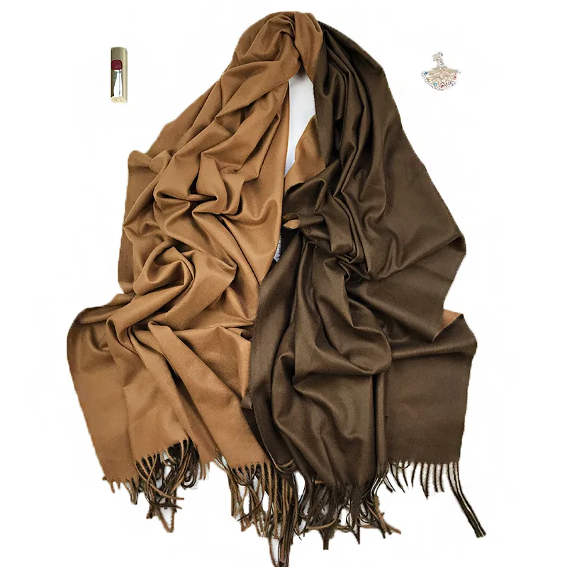 

Unisex Same Style Shawls Winter Thickening double-face Tassels Shawl 100% Soft Warm Pashmina Cashmere Shawl for Women And Man