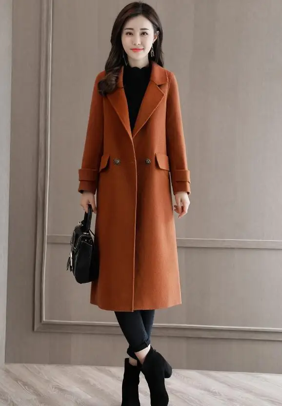 2019 Autumn Winter Wool Blend Coat Women Long Sleeve Turn-down Collar Jacket Casual Woolen Outwear Solid Overcoat
2019 Autumn Winter Wool Blend Coat Women Long Sleeve Turn-down Collar Jacket Casual Woolen Outwear Solid Overcoat