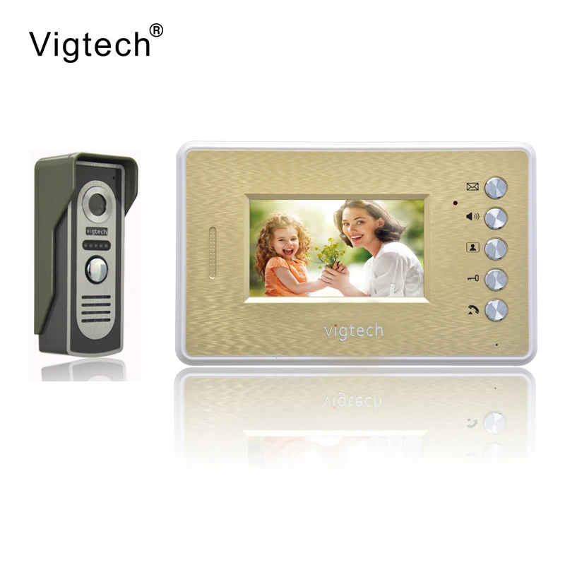 Видеодомофон Vigtech с ЖК экраном 4 3 дюйма проводной дверной звонок инфракрасная