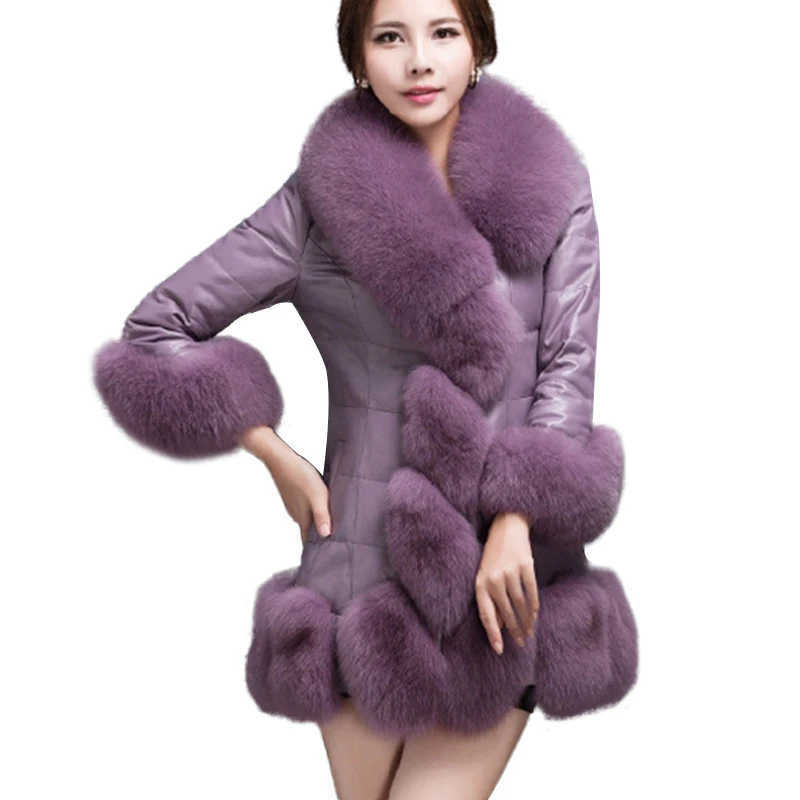 Winter Women Imitate Peel Fox Fur Coat , High-Grade Patchwork Leather Warm Outwear
Winter Women Imitate Peel Fox Fur Coat , High-Grade Patchwork Leather Warm Outwear