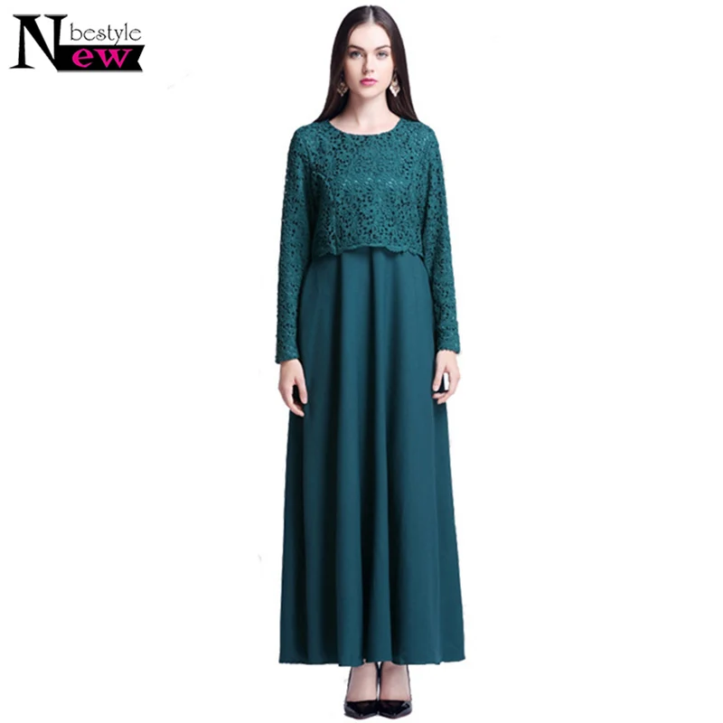 New Women Fake Two Peices Lace Maxi Dress Chiffon Turkish Fashion Muslim Abaya for Women Clothing Lace Long Sleeve Islamic Dress
New Women Fake Two Peices Lace Maxi Dress Chiffon Turkish Fashion Muslim Abaya for Women Clothing Lace Long Sleeve Islamic Dress