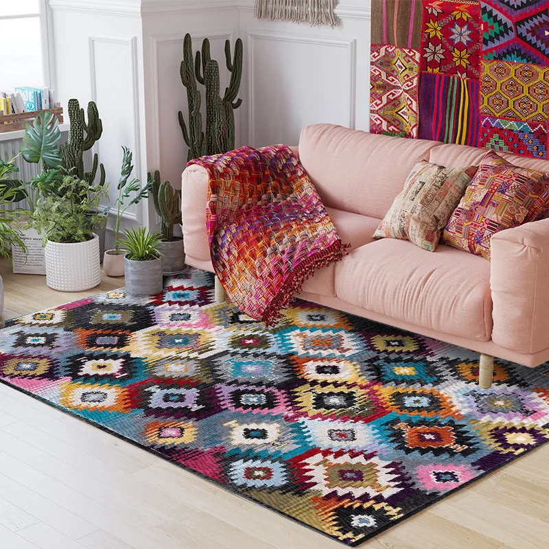 Bohemia Ethnic style Geometric livingroom Carpets Colored Bedroom Living Room tea table Carpet Bedside Blanket Study Mat
Bohemia Ethnic style Geometric livingroom Carpets Colored Bedroom Living Room tea table Carpet Bedside Blanket Study Mat