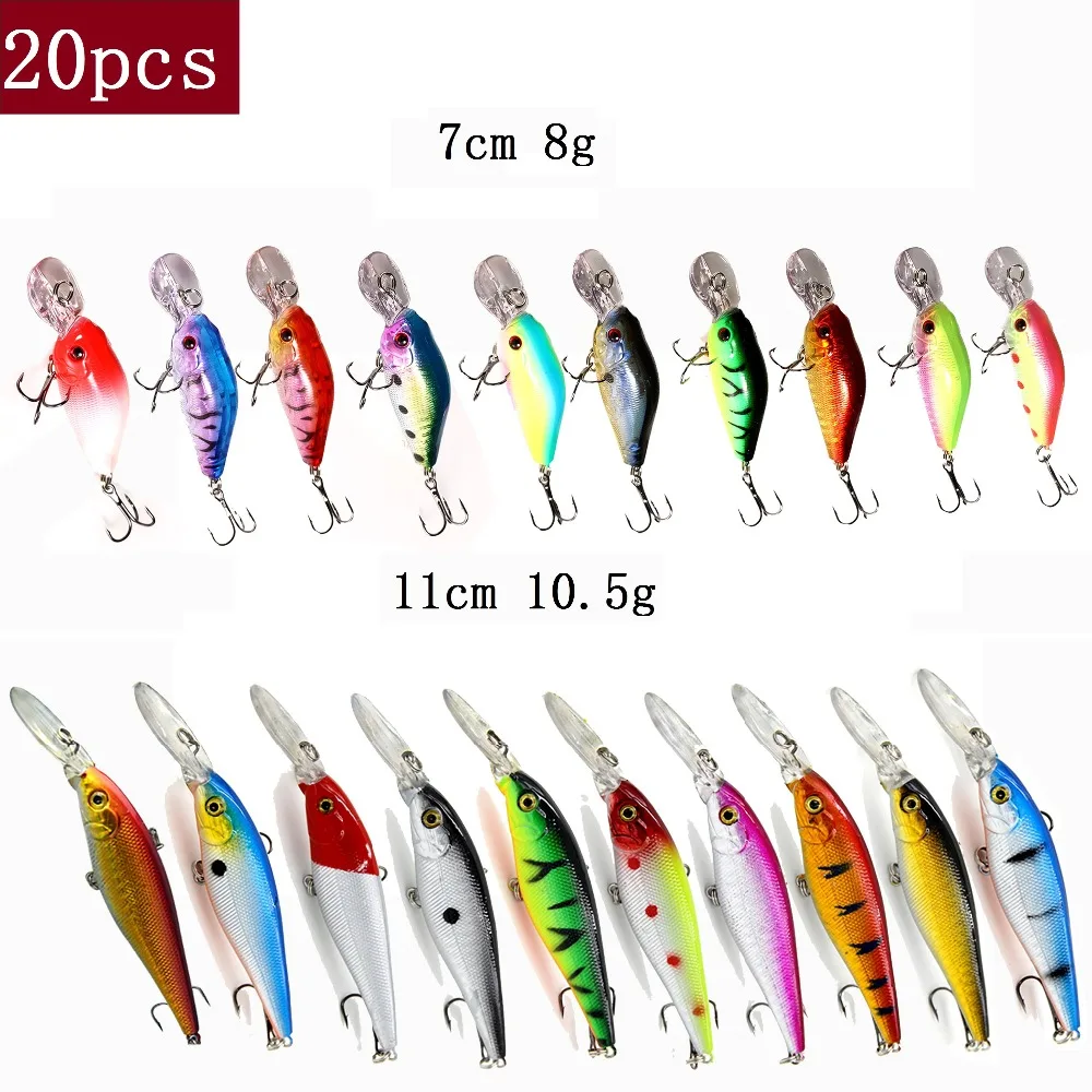 TUYA 20pcs/Lot Minnow Fishing Lure Set Big Wobblers Trolling Lure Longbill Artificial Bait Bionic Fish Deep water Hard Lure
TUYA 20pcs/Lot Minnow Fishing Lure Set Big Wobblers Trolling Lure Longbill Artificial Bait Bionic Fish Deep water Hard Lure