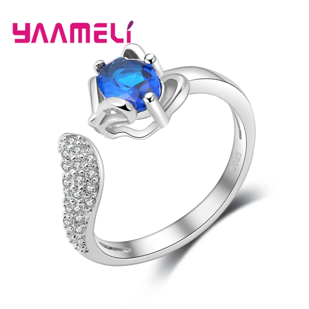 Cute Fox Opening Rings Fashion Design For Girl Women Party Jewelry 925 Sterling Silver 3A+ Zircon Ring Bijoux Resizable
Cute Fox Opening Rings Fashion Design For Girl Women Party Jewelry 925 Sterling Silver 3A+ Zircon Ring Bijoux Resizable