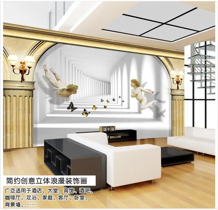 Custom photo wallpapers 3d wallpaper murals European Roman column space angel flapping TV background wall painting home decor
Custom photo wallpapers 3d wallpaper murals European Roman column space angel flapping TV background wall painting home decor