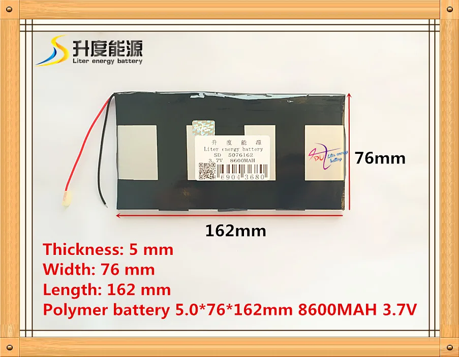 Бесплатная доставка 3,7 V 8600mAh (реальный 8600 mAH) литий-ионный аккумулятор для M9 RK3188 M9, M99pro, M9Pro 3G планшетный ПК 5,0*76*162mm
Бесплатная доставка 3,7 V 8600mAh (реальный 8600 mAH) литий-ионный аккумулятор для M9 RK3188 M9, M99pro, M9Pro 3G планшетный ПК 5,0*76*162mm