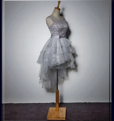 silver grey short front long back high low prom dresses 2017 robe de soiree custom make free shipping
silver grey short front long back high low prom dresses 2017 robe de soiree custom make free shipping