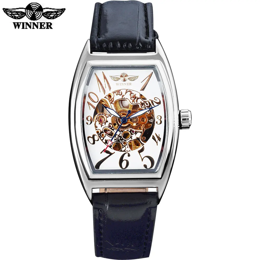 WINNER New Top Brand Men Watches Casual Automatic Self-Wind Leather Strap Skeleton Design Alloy Case Men Watch Relogio Masculino
WINNER New Top Brand Men Watches Casual Automatic Self-Wind Leather Strap Skeleton Design Alloy Case Men Watch Relogio Masculino