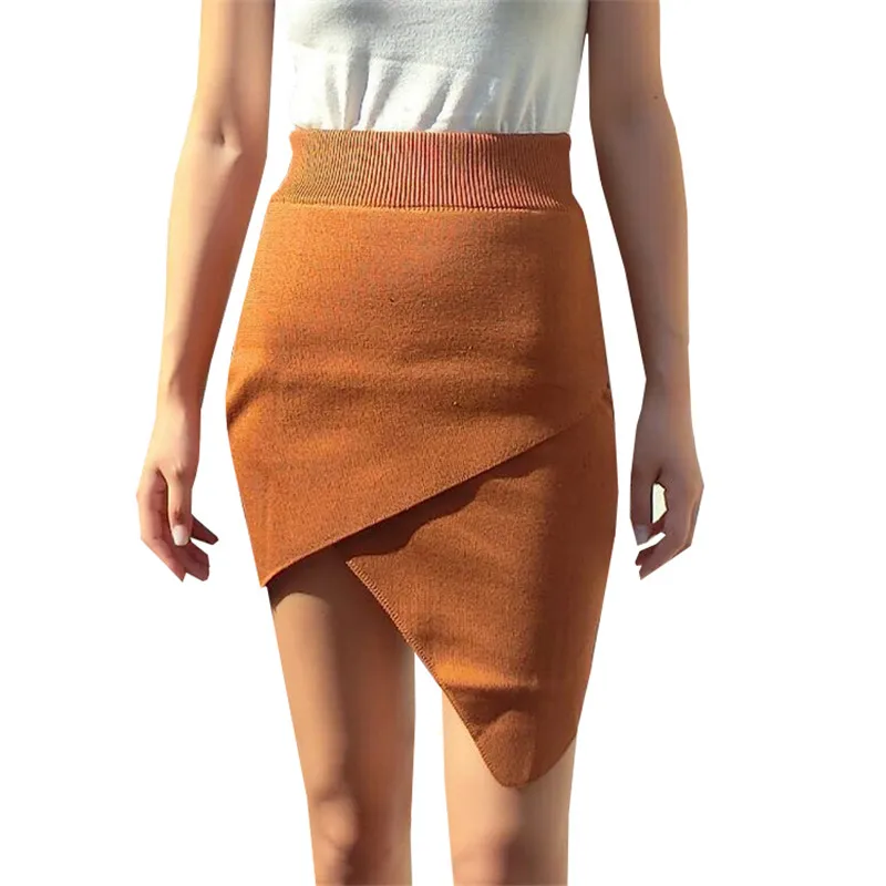 2018 Autumn Women Knitted Pencil Skirt Elastic High Waist Split Package Hip Skirts Ladies Asymmetrical Bodycon Mini Skirt AB955
2018 Autumn Women Knitted Pencil Skirt Elastic High Waist Split Package Hip Skirts Ladies Asymmetrical Bodycon Mini Skirt AB955