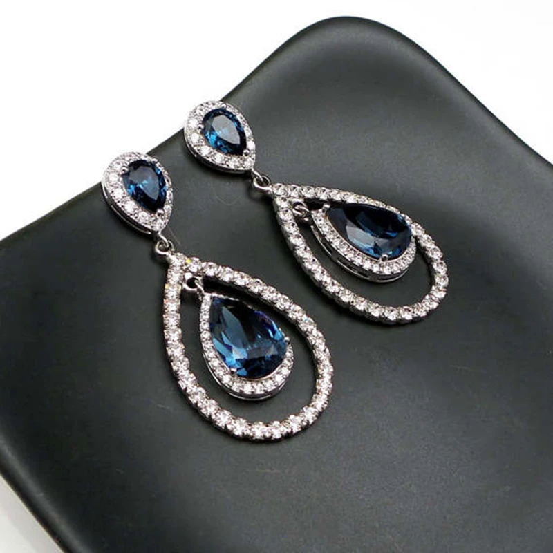 Trendy Water Drop Dark Blue Stone Earrings For Women Jewelry Color Crystal Droplets Cubic Zirconia Dangle Earring Z4Q240
Trendy Water Drop Dark Blue Stone Earrings For Women Jewelry Color Crystal Droplets Cubic Zirconia Dangle Earring Z4Q240