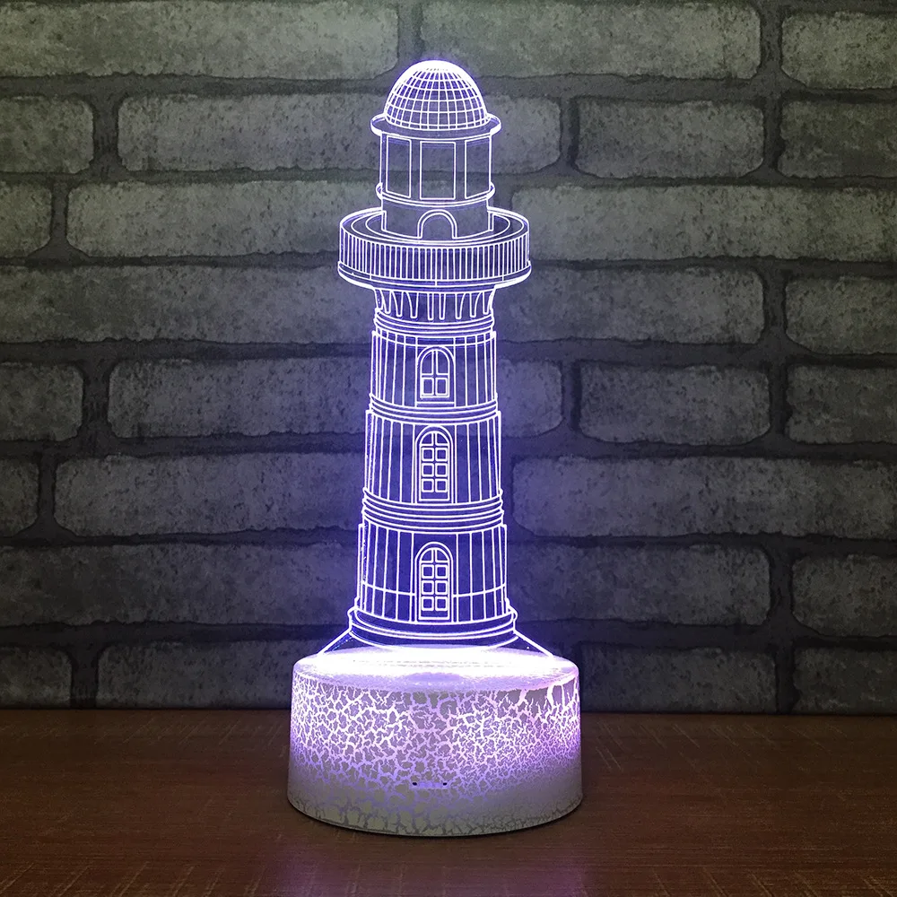 Lighthouse 3D LED RGB Night Light 7 Color Change Desk Light Action Figures 088 Boys Girls Christmas Toys
Lighthouse 3D LED RGB Night Light 7 Color Change Desk Light Action Figures 088 Boys Girls Christmas Toys