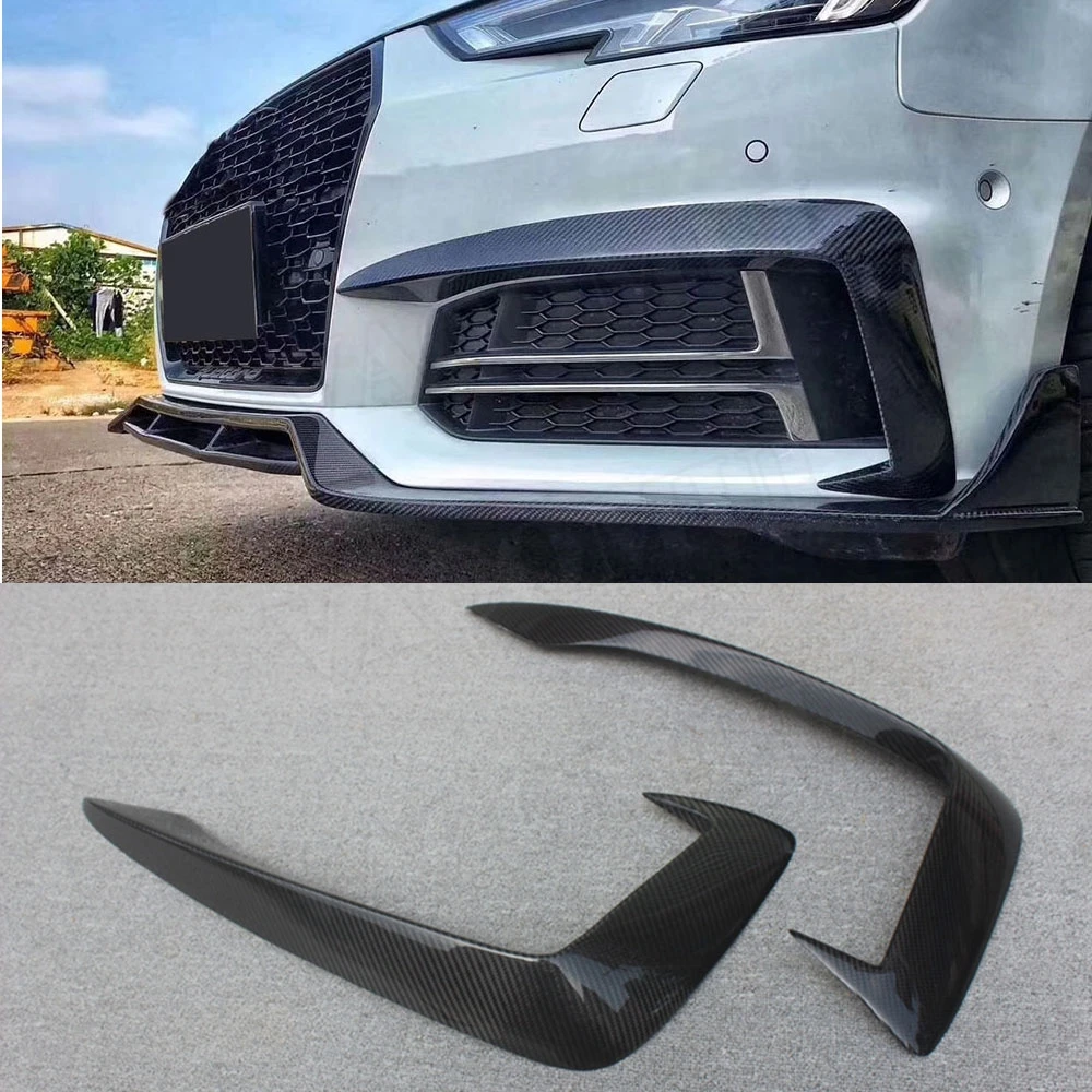 For Audi A4 S4 B9 2017 2018 2019 Car Racing Carbon Fiber Front Fog Headlight Cover Eyelid Eyebrow Cover Vent Trims 2Pcs / Set
For Audi A4 S4 B9 2017 2018 2019 Car Racing Carbon Fiber Front Fog Headlight Cover Eyelid Eyebrow Cover Vent Trims 2Pcs / Set