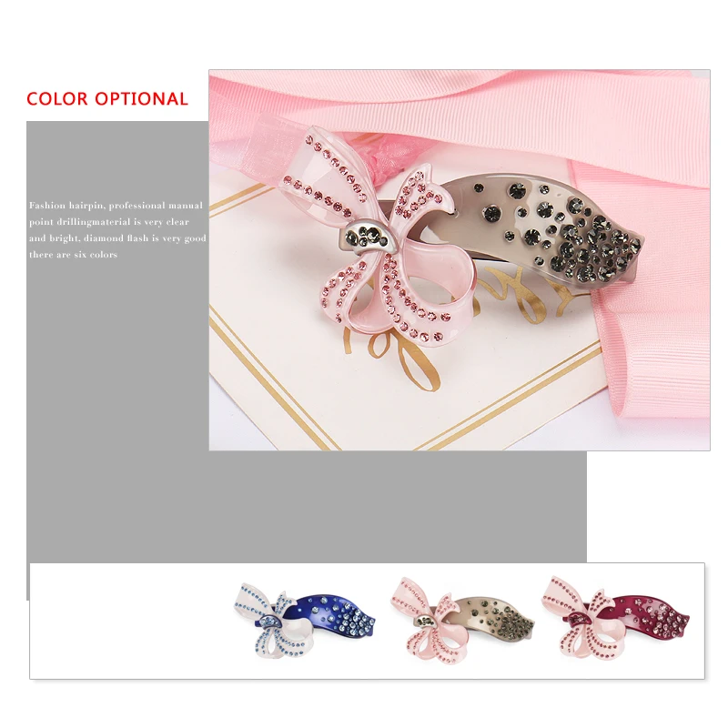 Fashion Twisted Bow Hair Clips Environmental Acrylic Butterfly Barrettes Women Accessories | Украшения и аксессуары