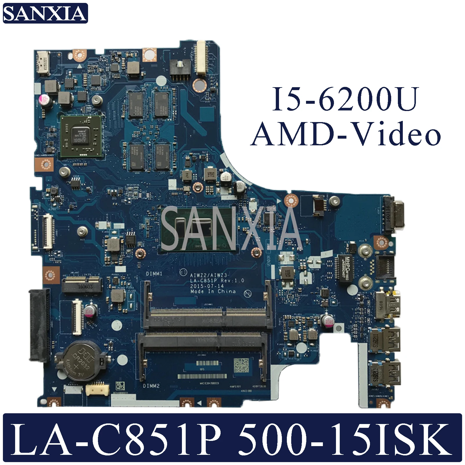 Материнская плата KEFU LA-C851P для ноутбука Lenovo Ideapad 500-15ISK, оригинальная материнская плата с видеокартой
Материнская плата KEFU LA-C851P для ноутбука Lenovo Ideapad 500-15ISK, оригинальная материнская плата с видеокартой