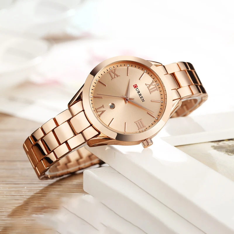 Женские часы Роскошные наручные relogio feminino для женщин whatches леди розовое золото