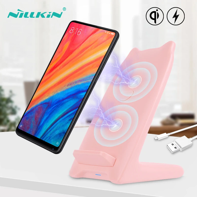 NILLKIN для Xiaomi Mix 2s 3 9 милое розовое Беспроводное зарядное устройство лучший подарок