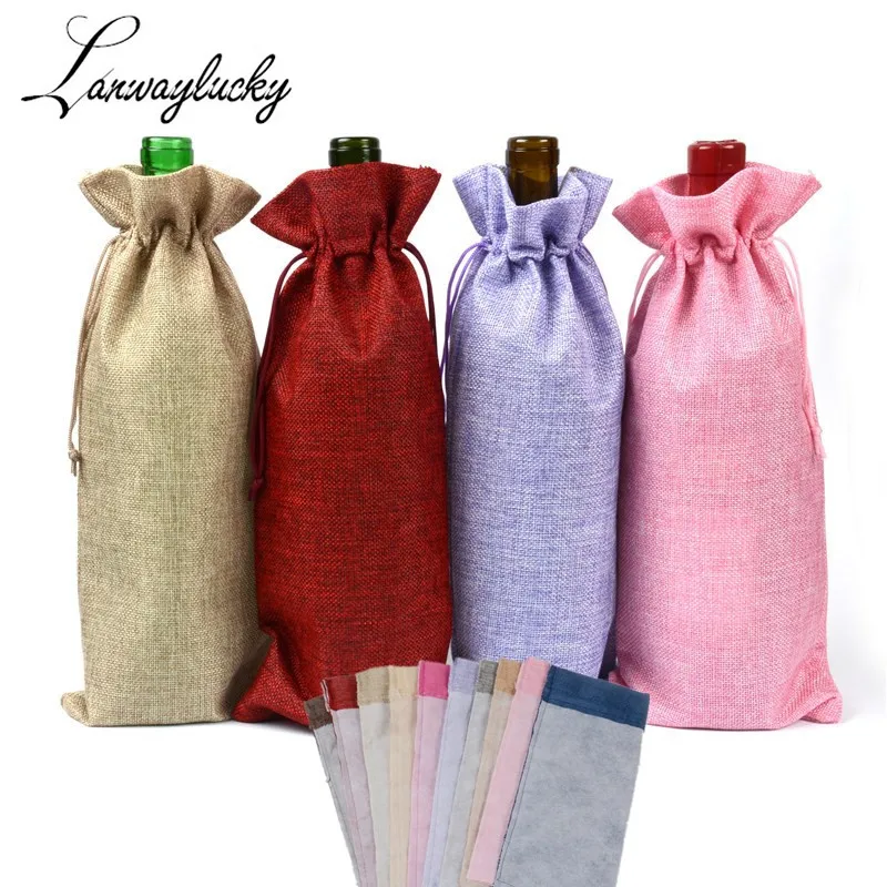 15x35cm Natural Hessian Burlap Drawstring Gifts Bags Jewelry Pouches Rustic Jute Wine Bottle Cover Bag For Wedding Christmas
15x35cm Natural Hessian Burlap Drawstring Gifts Bags Jewelry Pouches Rustic Jute Wine Bottle Cover Bag For Wedding Christmas