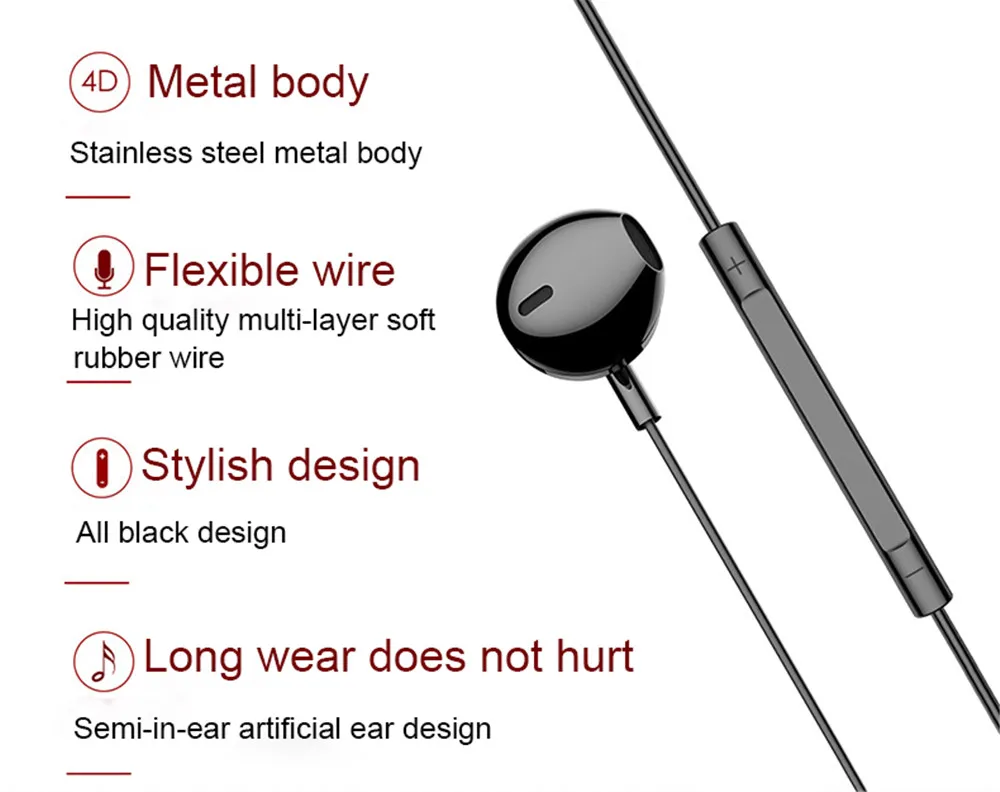 Hifi Stereo In-Ear Earphone Metal Type-C Noise Canceling Headphone With Microphone Headset Earbud For Xiaomi Samsung Huawei | Электроника