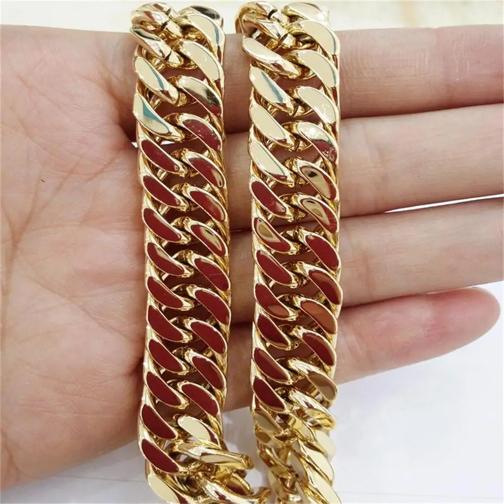 6/8/10/12/14MM Hotsale 316L Stainless Steel Gold Color Curb Cuban Chain Men's Necklace Or Bracelet Fashion Jewelry
6/8/10/12/14MM Hotsale 316L Stainless Steel Gold Color Curb Cuban Chain Men's Necklace Or Bracelet Fashion Jewelry