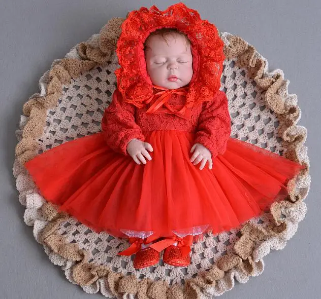 57cm bebe alive bonecas safe Lifelike Reborn Baby Doll Girl Full Body Vinyl Silicone with red princess dress child Birthday gift
57cm bebe alive bonecas safe Lifelike Reborn Baby Doll Girl Full Body Vinyl Silicone with red princess dress child Birthday gift