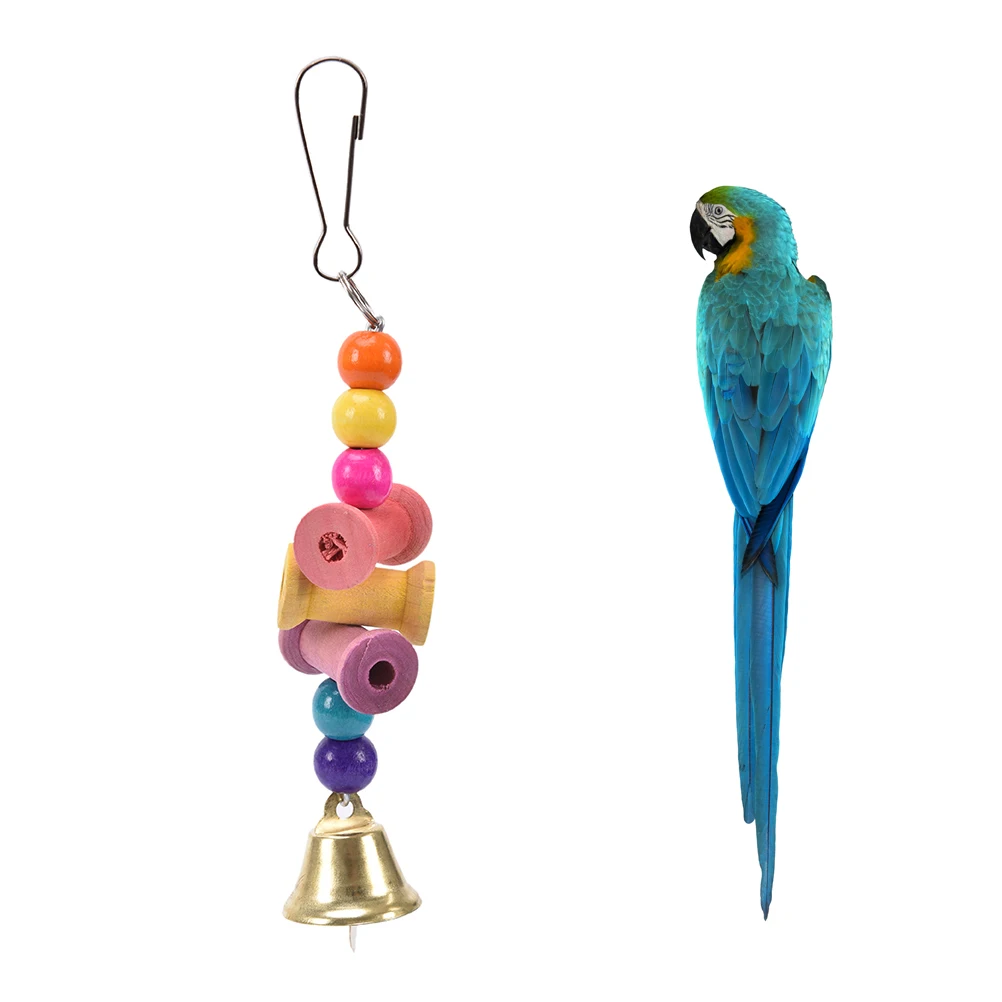 Hanging Parrot Bird teething Toys Wood Metal Ring Bell Cage Toys For Parrot Squirrel Parakeet Birds Bird Accessories
Hanging Parrot Bird teething Toys Wood Metal Ring Bell Cage Toys For Parrot Squirrel Parakeet Birds Bird Accessories