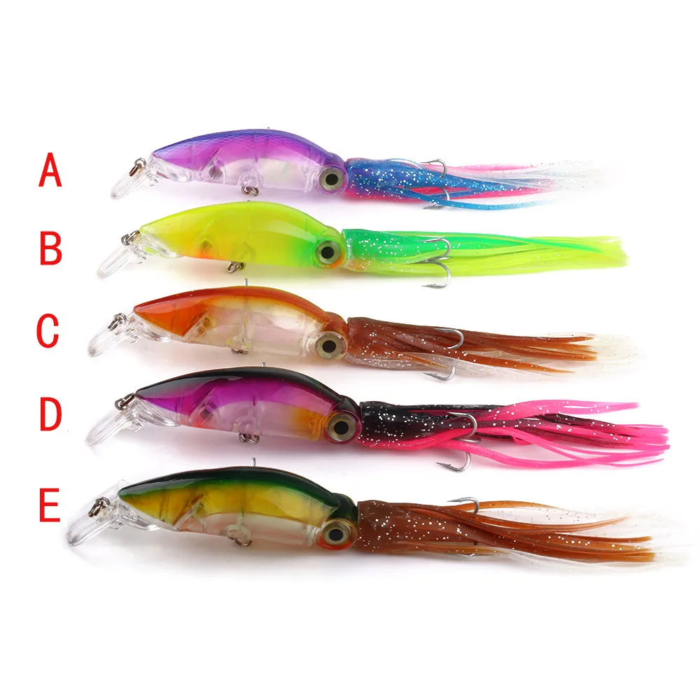 Fishing lure 1PCS Octopus Squid Jig Soft Lure Hook Shrimp Tackle Fish Tool friendly material kalamar yem | Спорт и развлечения