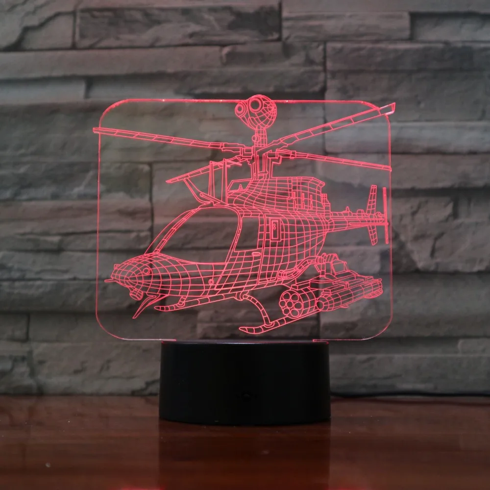 New Helicopter 7 Colors Changing Nightlight Atmosphere Light 3D Mood Touch Lamp Home Decor Kids Gift Drop Shipping Table Lamp
New Helicopter 7 Colors Changing Nightlight Atmosphere Light 3D Mood Touch Lamp Home Decor Kids Gift Drop Shipping Table Lamp