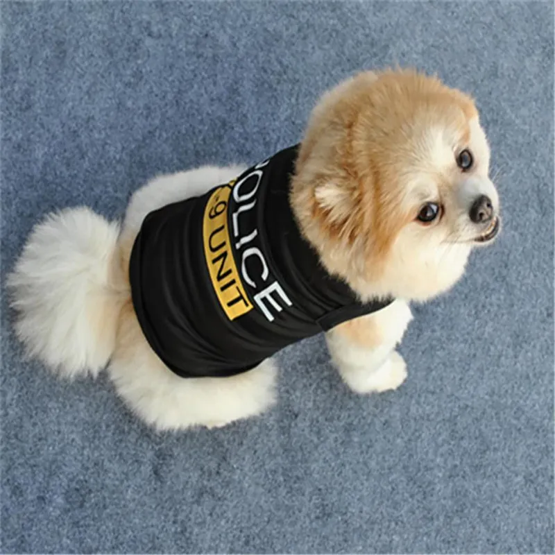 Police Back Pet Cat Dog Clothes Vest Summer Unisex Puppy Dogs T Shirt Sleeveless Apparel Clothing Cute Wear For Small Doggy #763
Police Back Pet Cat Dog Clothes Vest Summer Unisex Puppy Dogs T Shirt Sleeveless Apparel Clothing Cute Wear For Small Doggy #763