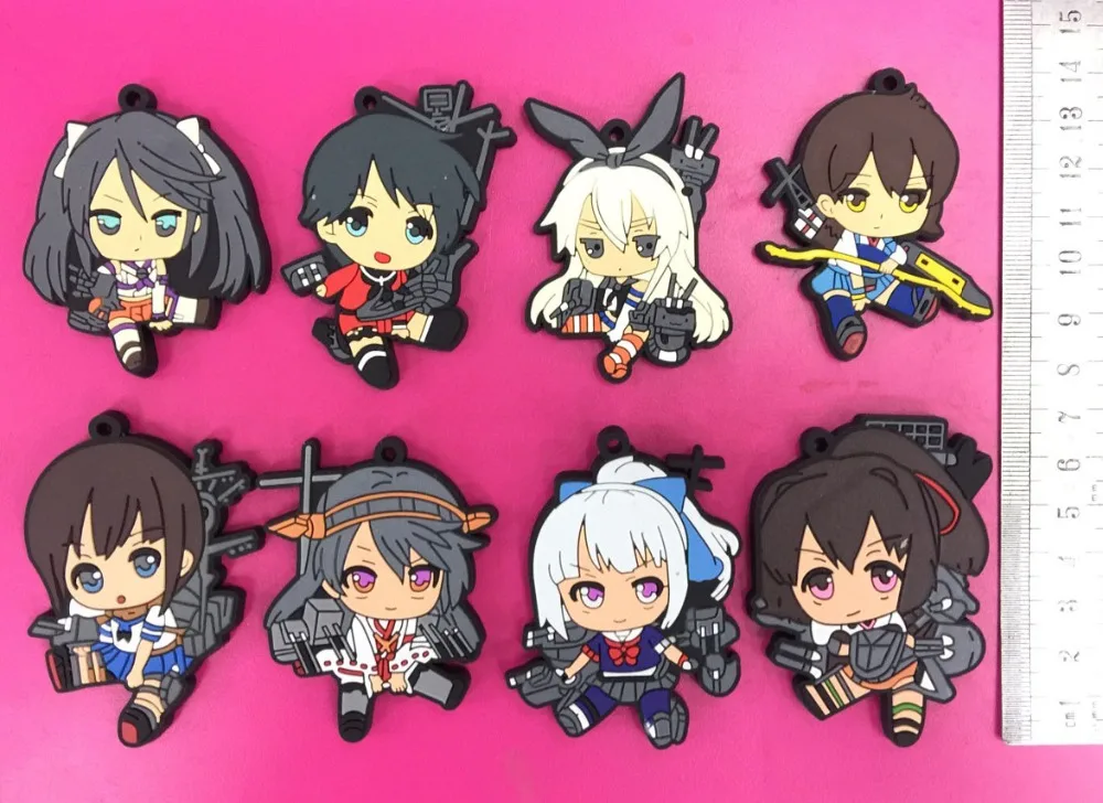 8pcs/lot Kantai Collection Original Japanese anime figure rubber Silicone sweet smell mobile phone charms/key chain/strap
8pcs/lot Kantai Collection Original Japanese anime figure rubber Silicone sweet smell mobile phone charms/key chain/strap