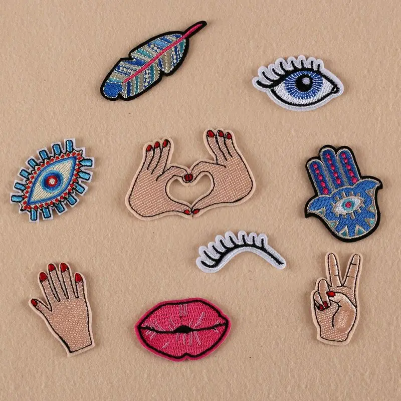 Body Eye Hand Embroidered Iron Applique With Sexy Lip Patches For Jacket Pocket Garment Accessories DIY Fabric Stickers
Body Eye Hand Embroidered Iron Applique With Sexy Lip Patches For Jacket Pocket Garment Accessories DIY Fabric Stickers