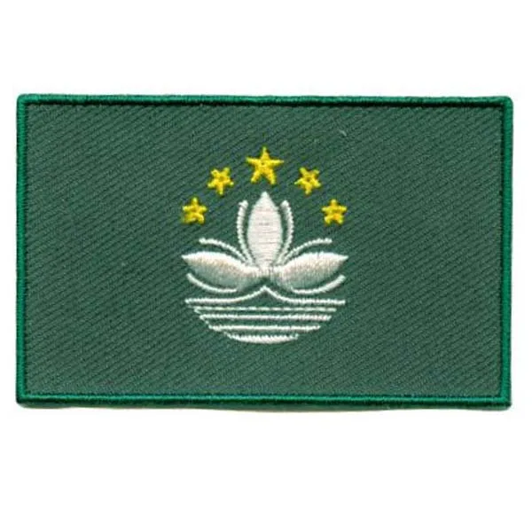 Macau Flag Embroidery Patch Made of Twill with Flat Broder and Iron On Backing MOQ50pcs free shipping by Post
Macau Flag Embroidery Patch Made of Twill with Flat Broder and Iron On Backing MOQ50pcs free shipping by Post