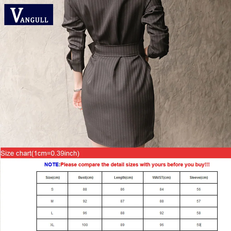 Vangull 2019 New Style Summer Striped Women Dress Brand Single Breasted Turn-down Collar Long Sleeve Lace Up Slim Short Dresses
Vangull 2019 New Style Summer Striped Women Dress Brand Single Breasted Turn-down Collar Long Sleeve Lace Up Slim Short Dresses