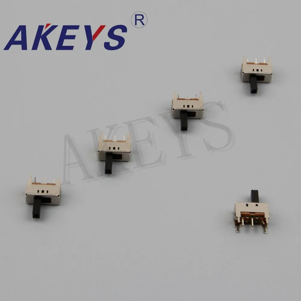 20PCS SS-23D04 2P2T Double pole double throw 3 position slide switch 6 solder lug pin verticle type with 4 fixed pin
20PCS SS-23D04 2P2T Double pole double throw 3 position slide switch 6 solder lug pin verticle type with 4 fixed pin