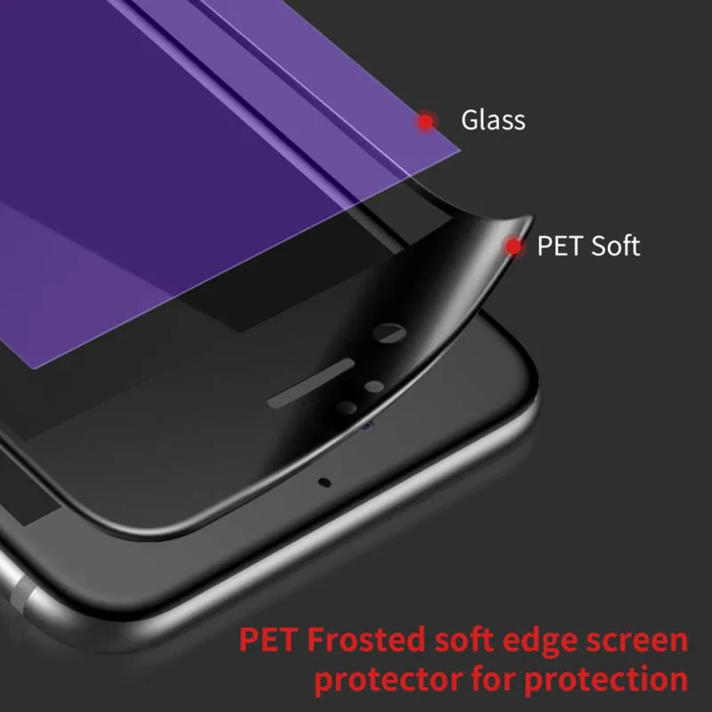 Закаленное стекло для iPhone 7 Plus 6 + X XR XS 9H твердость ПЭТ мягкая 3D изогнутая