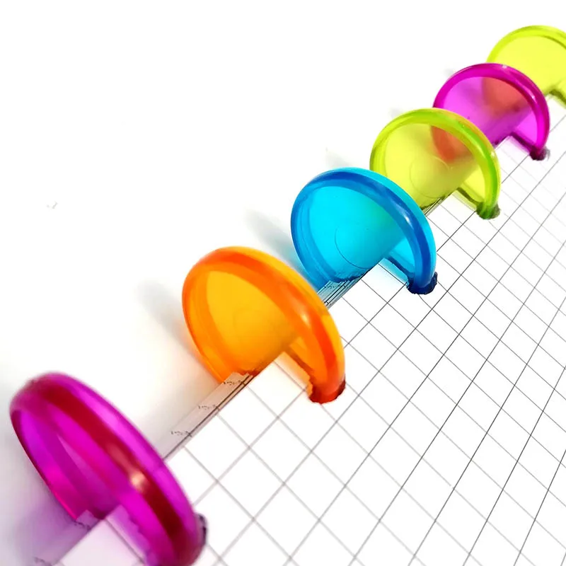 New A5 Binding Loose Leaf Pocketbook Colorful Disc Large Ring Buckle Mushroom Hole Wmbrella Shaped Hole Book Paddle Ring Binding
New A5 Binding Loose Leaf Pocketbook Colorful Disc Large Ring Buckle Mushroom Hole Wmbrella Shaped Hole Book Paddle Ring Binding