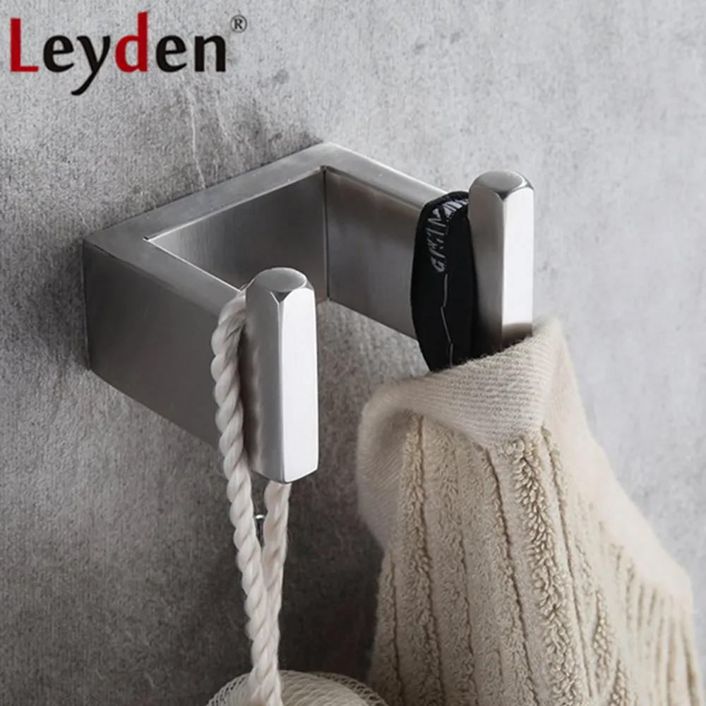 Leyden 304 Stainless Steel Brushed Wall Mounted Robe Hooks Modern Clothes Hat Hanger Wall Hook For Bathroom Accessories
Leyden 304 Stainless Steel Brushed Wall Mounted Robe Hooks Modern Clothes Hat Hanger Wall Hook For Bathroom Accessories