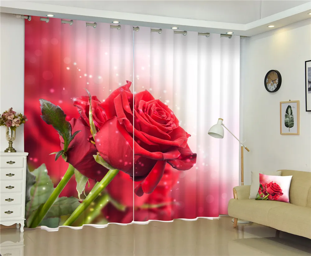 3D Window Curtains Luxury Blackout For Living Room wedding Bedroom Drapes Cortinas Rideaux Customized size rose pillowcase 
3D Window Curtains Luxury Blackout For Living Room wedding Bedroom Drapes Cortinas Rideaux Customized size rose pillowcase