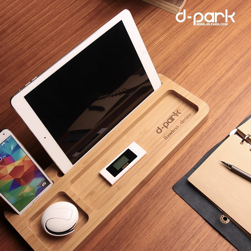 Подставка для телефона из натурального бамбука и дерева Apple Watch/iPad Air/iPad 4/iPad Mini