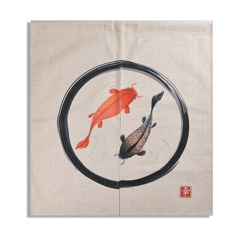 Two Carps Home Restaurant Door Curtain Noren Doorway Room Divider Feng Shui Door Curtain Half Curtain
Two Carps Home Restaurant Door Curtain Noren Doorway Room Divider Feng Shui Door Curtain Half Curtain