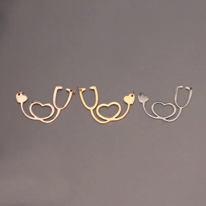 Wholesale 30pc/lot DIY Stethoscope Heart Stainless Steel Charms Pendant Jewelry Components Making For Doctor Women Black Friday
Wholesale 30pc/lot DIY Stethoscope Heart Stainless Steel Charms Pendant Jewelry Components Making For Doctor Women Black Friday