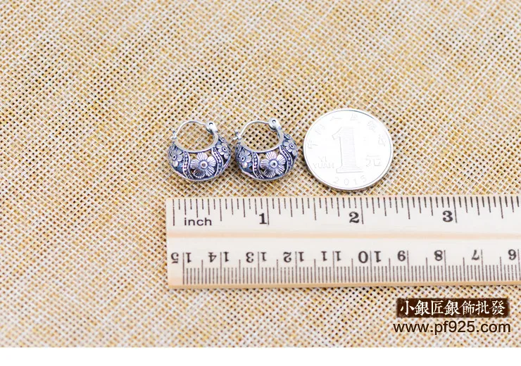 Женские винтажные серьги из серебра 925 пробы с полыми лепестками | Украшения и