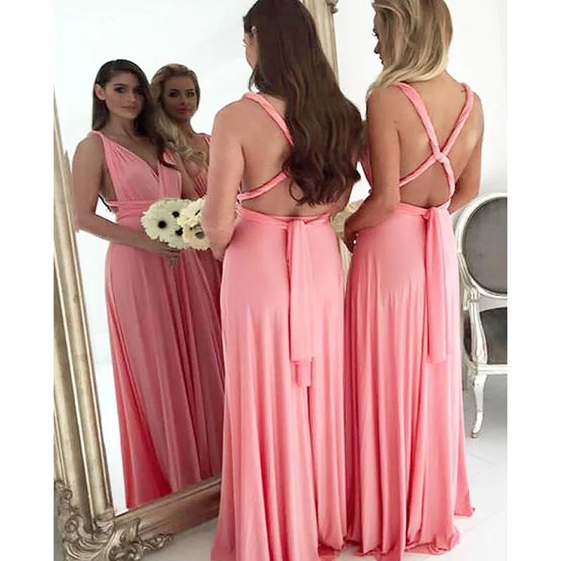 2020 Maxi Watermelon Chiffon Bridesmaid Dresses Pleats V Neck Floor Length Maid Of Honor Forest Wedding Party Wear Cheap
2020 Maxi Watermelon Chiffon Bridesmaid Dresses Pleats V Neck Floor Length Maid Of Honor Forest Wedding Party Wear Cheap