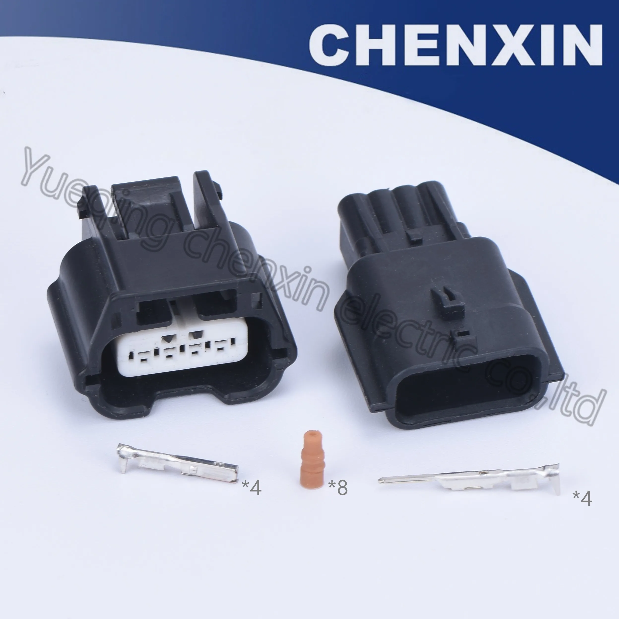 Black 4 pin automobile waterproof auto connector(white clip)0.6 male female,including terminals and seal waterproof plugging
Black 4 pin automobile waterproof auto connector(white clip)0.6 male female,including terminals and seal waterproof plugging