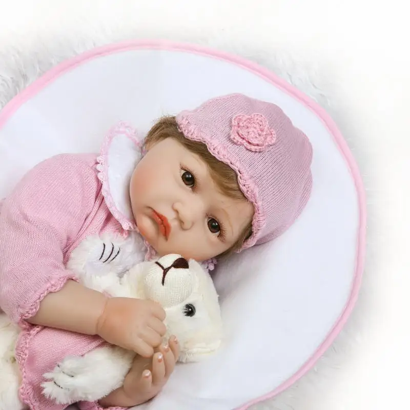 55 см bebe мягкая силиконовая кукла для новорожденных игрушки девочек реалистичные
