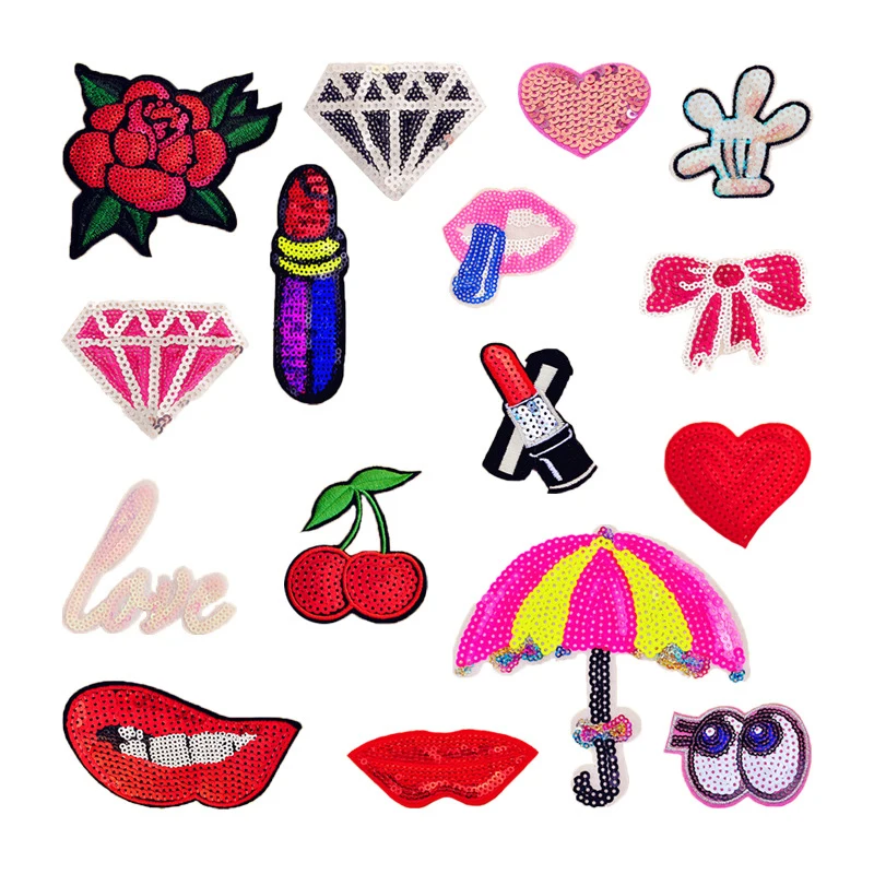 100pcs Mouth Paillette Lipstick Embroidered Patch for Backpack Handbag Clothes Patches BTSZ012
100pcs Mouth Paillette Lipstick Embroidered Patch for Backpack Handbag Clothes Patches BTSZ012