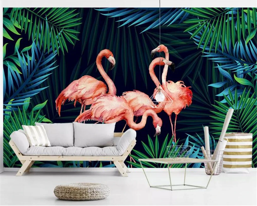 beibehang Photo wallpaper mural Nordic small fresh tropical rainforest banana leaf flamingo background wall 3d wallpaper tapeta
beibehang Photo wallpaper mural Nordic small fresh tropical rainforest banana leaf flamingo background wall 3d wallpaper tapeta